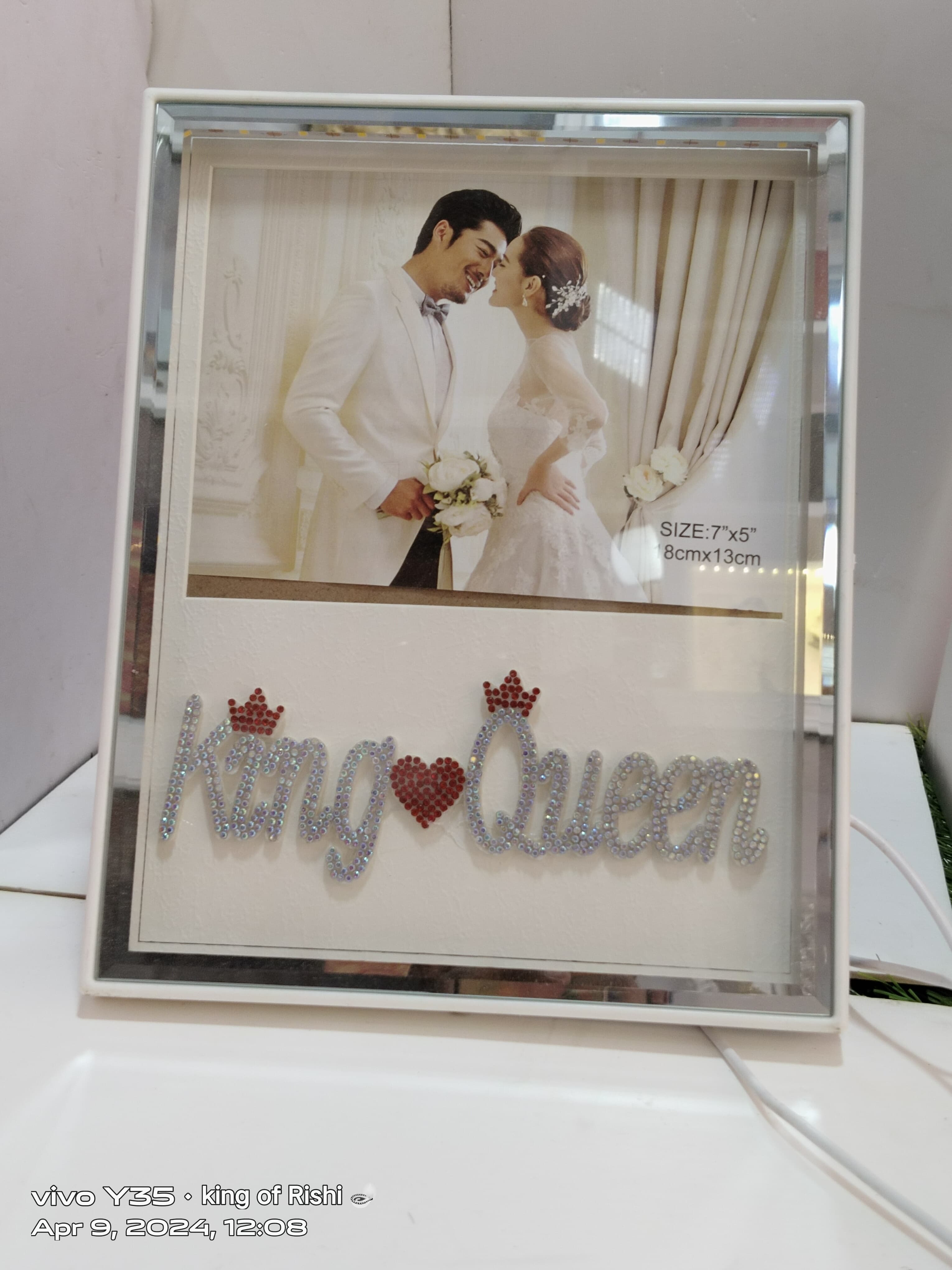 LIGHT PHOTO FRAME STAND WITH TWO SLOTS OF PHOTOS,LED PHOTO FRAMES STAND